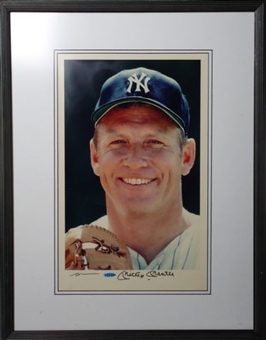 Mickey Mantle Signed Upper Deck Neil Leifer Photo